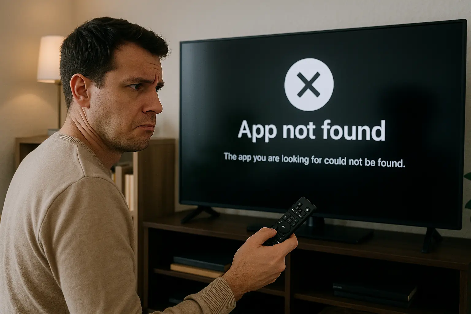 Gebruiker kan IPTV Smarters Pro app niet vinden op Smart TV-scherm