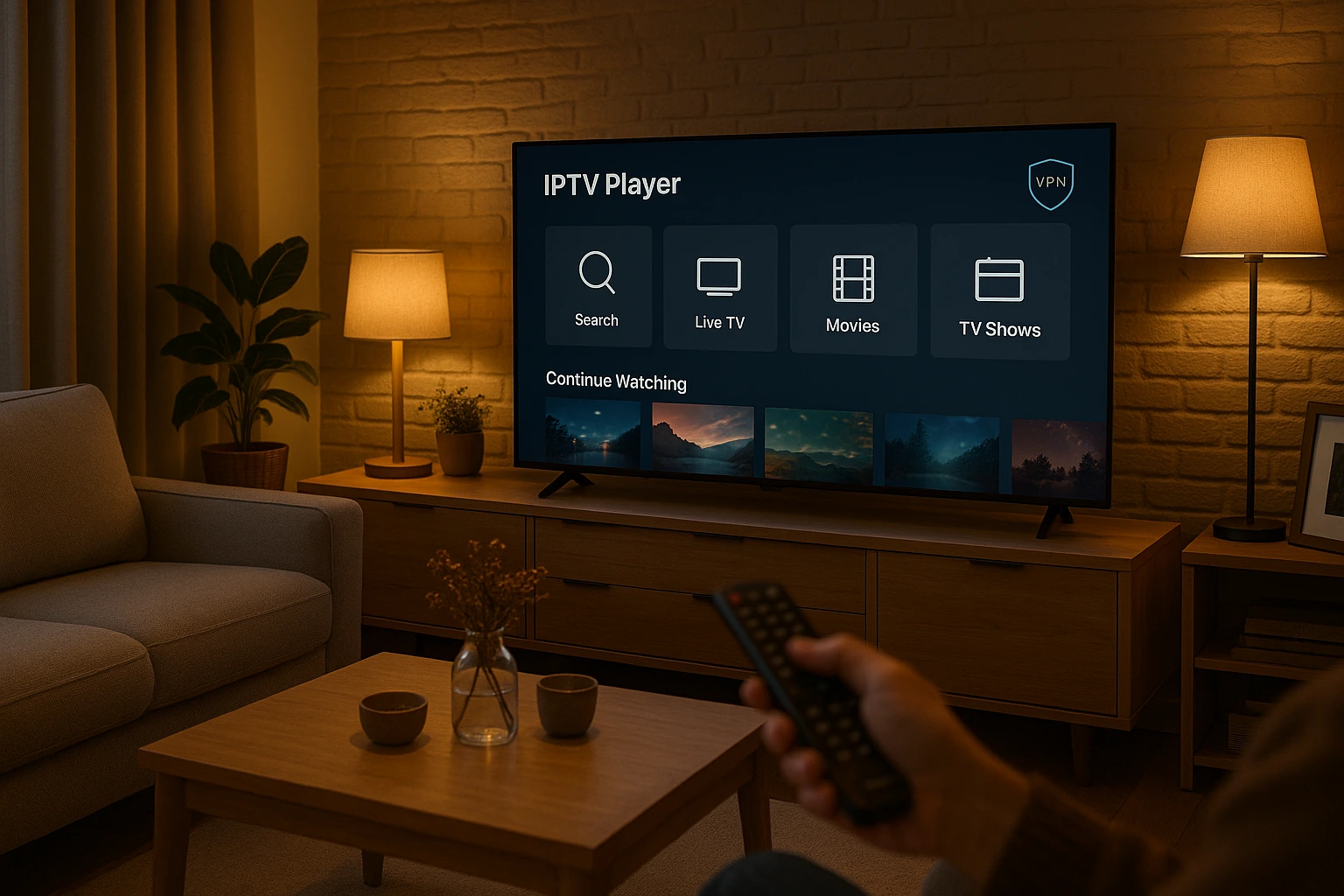 IPTV Smarters Pro VPN: veilig en privé streamen via versleutelde verbinding op smart-tv.